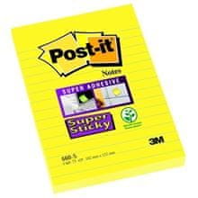 Post-It Bloček Super Sticky, 102x152 mm,ultražlutý