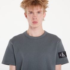 Calvin Klein Tričko Jeans Waffle Cotton Badge T-Shirt Endless Grey S S Šedá