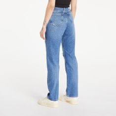 Calvin Klein Kalhoty Jeans High Rise Straight Denim Medium W27/L30 Modrá