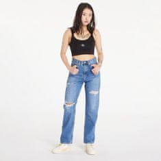 Calvin Klein Kalhoty Jeans High Rise Straight Denim Medium W27/L30 Modrá