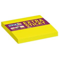 HOPAX Bloček Extra Sticky, 76 x 76 mm, neon žlutý