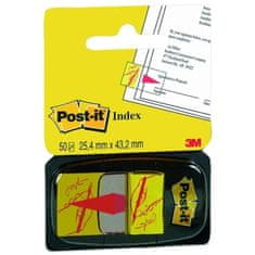 Post-It Záložky, podpis, 25,4 x 43,2 mm, žluté