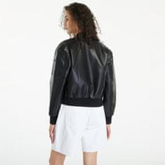 Calvin Klein Bunda Jeans Faux Leather Bomber Jacket Black XL Černá