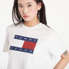 Tommy Hilfiger Tričko Tommy Jeans Flag Badge Boxy Fit T-Shirt Ancient White XL Bílá