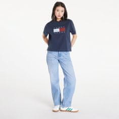Tommy Hilfiger Tričko Tommy Jeans Flag Badge Boxy Fit T-Shirt Dark Night Navy M Modrá