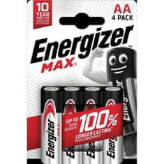 Energizer Alkalické baterie Max 1,5 V, typ AA,4 ks