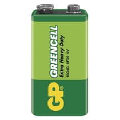 GP Zinková baterie Greencell 6F22, 9V, 1 ks