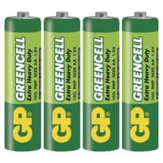 GP Zinková baterie Greencell AA, LR6, 1,5V, 4 ks