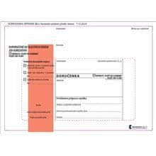 Doručenky B6-červ.pr.,správní říz.,samolep.,100ks
