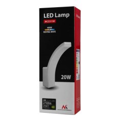 Maclean LED lampa, bílá, 20W, IP65, 2750lm, neutrální bílá (4000K) MCE511 W