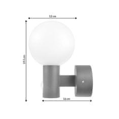 Maclean LED lampa s pohybovým senzorem, PIR pohybovým senzorem, šedá barva, 15W, IP65, 1600lm, neutrální bílá barva (4000K) MCE515 GR