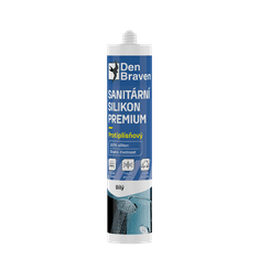 Den Braven Sanitární silikon PREMIUM, 280 ml, kartuše, bílá