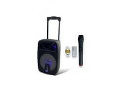 GGV W99 Bluetooth reproduktor, LED podsvícení, mikrofon, dálkové ovládání, 20 W, černá