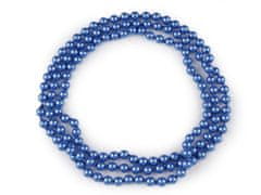 Kraftika 1ks 8 modrá perlový náhrdelník dlouhý, retro