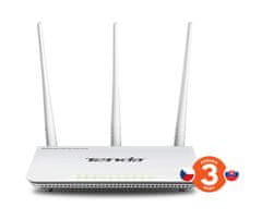 Tenda F3 - Wireless-N Router 802.11b/g/n, 300Mbps, 1x WAN, 3x LAN, 3x Ext. Ant.