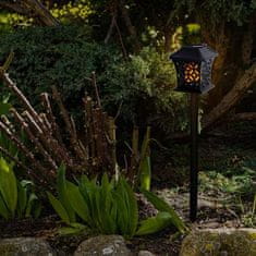 MG Standing Lantern solární lampa 12 LED, černá