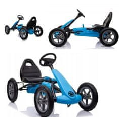 LEBULA Motokára pro děti závodní modrá pedálová velká kola nafukovací pro děti brzda super dárek