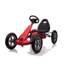 LEBULA Motokára pro děti závodní červená pedálová velká kola nafukovací pro děti brzda super dárek
