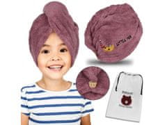 sarcia.eu Levandulový turban do vlasů pro dítě, měsíční ručník do vlasů 