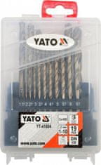 YATO Sada vrtáků na kov 19ks HSS-COBALT 1-10mm