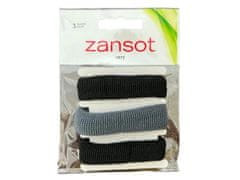 ZANSOT Zansot Elastické gumičky do vlasů, tkanina 3 ks černá + šedá