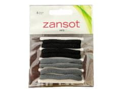 ZANSOT Zansot Elastické gumičky do vlasů, tkanina 8 ks černá + šedá
