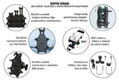 SEFIS Grab odolný ABS držák telefonu s antiotřesovým adaptérem na kolo nebo koloběžku