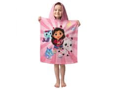 sarcia.eu Gabby's Dollhouse Dětský ručník, pončo s kapucí pro dívky 50x115 cm OEKO-TEX 