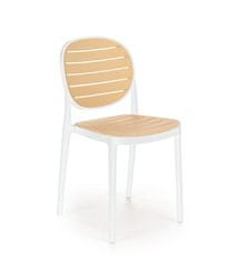 Intesi Plastová židle Mindi bílá/přírodní