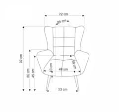 Intesi Křeslo Wallace lounge hořčicové barvy