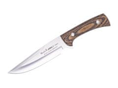 Muela JABALI-17G lovecký nůž 17 cm, hnědo-hořčicovohnědá, Micarta, kožené pouzdro