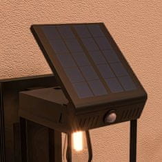 OUTSUNNY Solární Nástěnné Světlo Led Venkovní Světlo Zahradní Světlo Teplé Bílé Nastavitelný Světelný Senzor Ip44 Garden Patio Black 