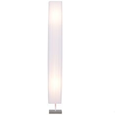 HOMCOM Stojací Lampa Moderní Stojací Lampa E27, Nerez & Polyester, Bílá, 14X14X120Cm 