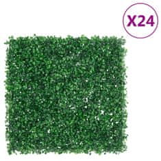 Vidaxl Umělý plot z listnatého keře 24 ks zelený 50 x 50 cm