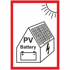 sapro Nálepka "PV + baterie symbol na fotovoltaiku" A7