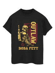 Tričko Star Wars - Boba Fett Distressed Outlaw (velikost S)