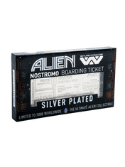 Sběratelská plaketka Alien - Nostromo Ticket (postříbřená)