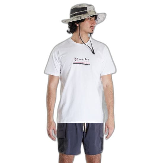 Columbia Tričko Explorers Canyon Back Short Sleeve Tee White/ Heritage S