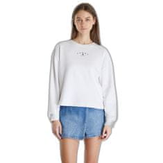 Tommy Hilfiger Mikina Tommy Jeans Essential Logo 2 Crewneck Sweatshirt White M Bílá