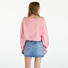 Tommy Hilfiger Mikina Tommy Jeans Cropped Off Shoulder Sweatshirt Pink S Růžová