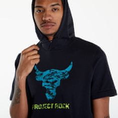 Under Armour Mikina Project Rock Payoffhortleeve Terry Hoodie Black/ Coastal Teal M Černá