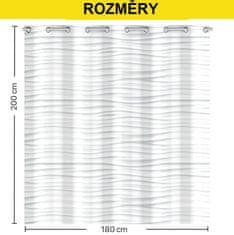 Eisl Sprchový závěs, bílá vlna BA0401