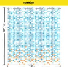 Eisl Sprchový závěs, modrá/oranžová BA0402