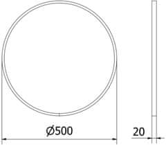 Mexen Mexen Loft kulaté koupelnové zrcadlo 50 cm, černý rám - 9850-050-050-000-70 - MEXEN