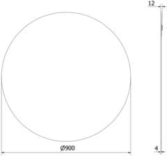 Mexen Kulaté koupelnové zrcadlo Mexen Alto 90 cm - 9853-090-090-000-00 - MEXEN