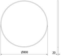Mexen Mexen Loft kulaté koupelnové zrcadlo 80 cm, bílý rám - 9850-080-080-000-20 - MEXEN