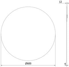 Mexen Kulaté koupelnové zrcadlo Mexen Alto 60 cm - 9853-060-060-000-00 - MEXEN