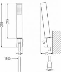 Mexen Mexen Cetus R77 vanová baterie se sprchovým setem, chrom - 74433R77-00 - MEXEN