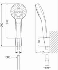 Mexen Sprchová baterie Mexen Fabia DF05 se sprchovým setem, chrom - 74654DF05-00 - MEXEN