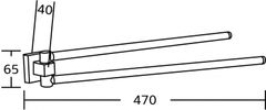 Mexen Mexen Rufo dvojitý otočný věšák na ručníky chrom - 7050925-00 - MEXEN